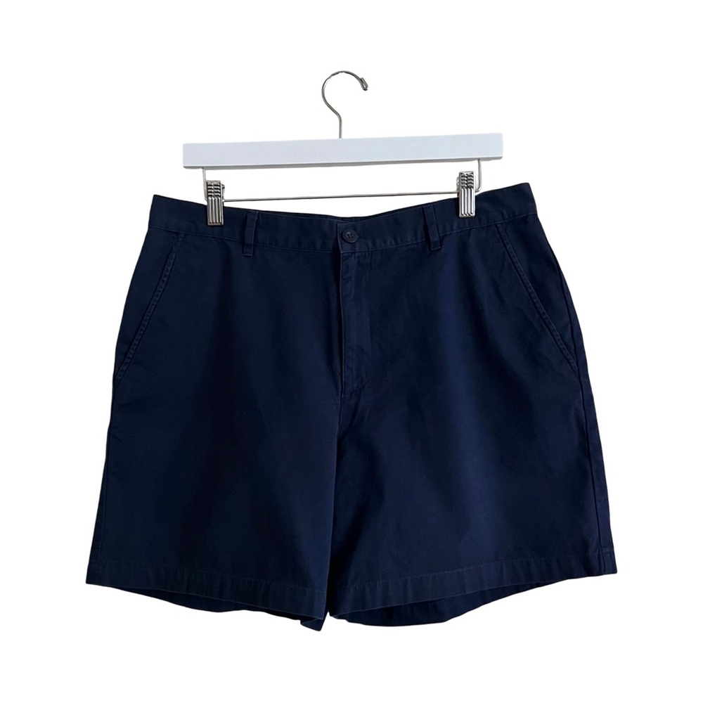 Lauren Ralph Lauren Women’s Navy Blue Shorts 100% Cotton Flat Front Size 14
